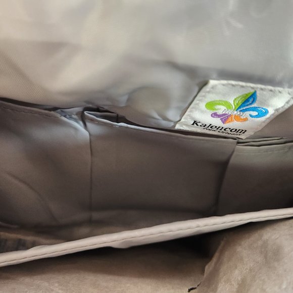 Diaper Bag NEW - Laminated Buckle Bag Fleur-De-Lis Baby Kalencom BNWT FAST SHIP - Picture 9 of 14